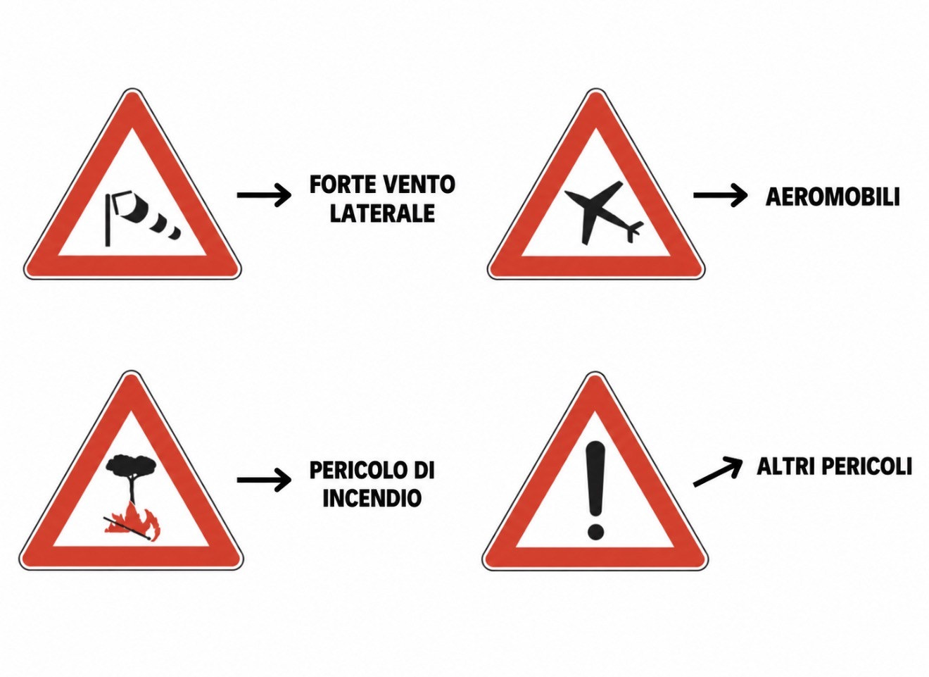 Vento, aeromobili, incendi e altri pericoli